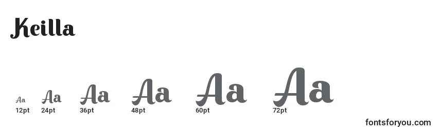 Keilla Font Sizes