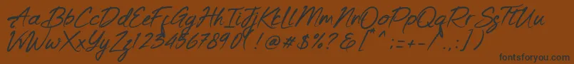 Keishue   PERSONAL USE Font – Black Fonts on Brown Background