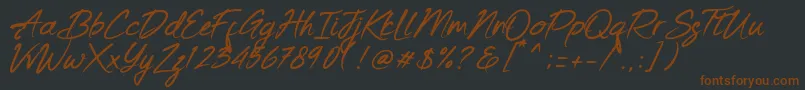 Keishue   PERSONAL USE Font – Brown Fonts on Black Background