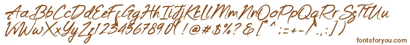 Keishue   PERSONAL USE-Schriftart – Braune Schriften auf weißem Hintergrund