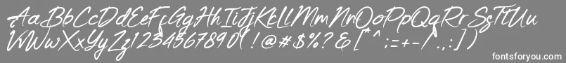 Keishue   PERSONAL USE Font – White Fonts on Gray Background