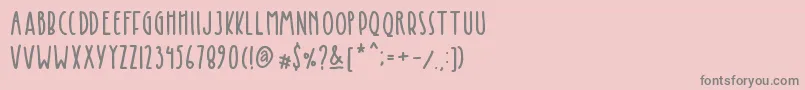 フォントKeisya – ピンクの背景に灰色の文字