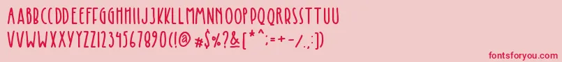Keisya-Schriftart – Rote Schriften auf rosa Hintergrund