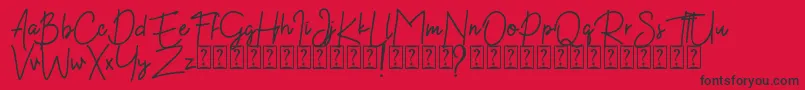 Kekasih Font DEMO-Schriftart – Schwarze Schriften auf rotem Hintergrund