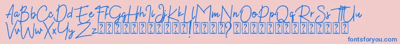 Kekasih Font DEMO Font – Blue Fonts on Pink Background