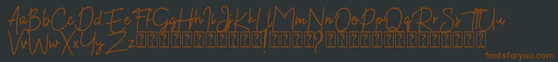 Kekasih Font DEMO Font – Brown Fonts on Black Background