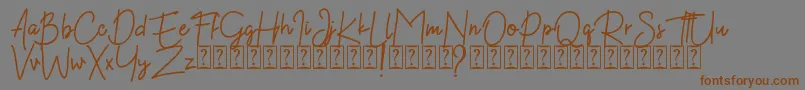 Kekasih Font DEMO Font – Brown Fonts on Gray Background
