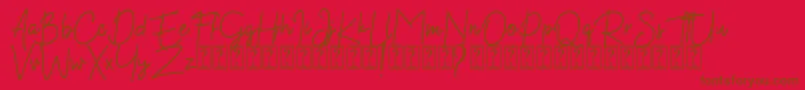 Kekasih Font DEMO Font – Brown Fonts on Red Background