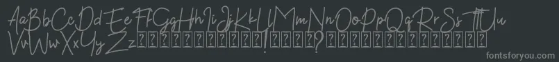 Kekasih Font DEMO Font – Gray Fonts on Black Background