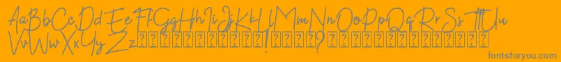 Kekasih Font DEMO Font – Gray Fonts on Orange Background