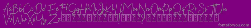 Шрифт Kekasih Font DEMO – серые шрифты на фиолетовом фоне