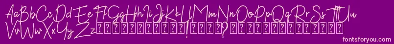 Kekasih Font DEMO Font – Pink Fonts on Purple Background