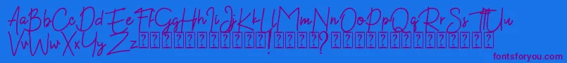 More about Kekasih Font DEMO Font Kekasih Font DEMO Font – Purple Fonts on Blue Background