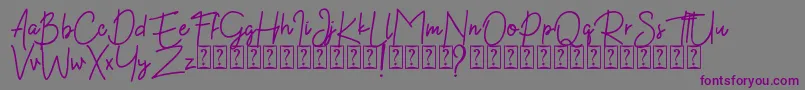 fuente Kekasih Font DEMO – Fuentes Moradas Sobre Fondo Gris