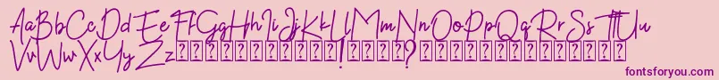 fuente Kekasih Font DEMO – Fuentes Moradas Sobre Fondo Rosa