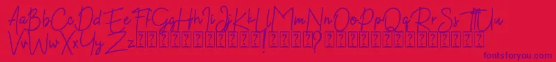 fuente Kekasih Font DEMO – Fuentes Moradas Sobre Fondo Rojo