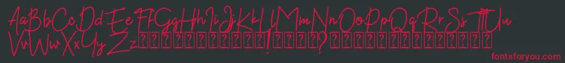 Kekasih Font DEMO Font – Red Fonts on Black Background