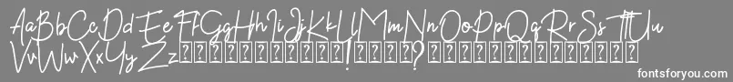 Kekasih Font DEMO Font – White Fonts on Gray Background