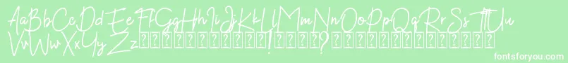 Kekasih Font DEMO Font – White Fonts on Green Background