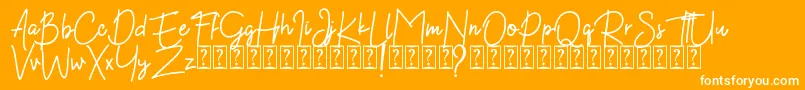 Kekasih Font DEMO Font – White Fonts on Orange Background