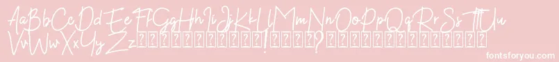 フォントKekasih Font DEMO – ピンクの背景に白い文字