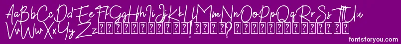 Kekasih Font DEMO Font – White Fonts on Purple Background