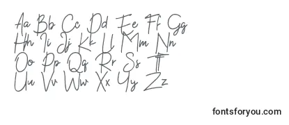 Überblick über die Schriftart Kekasih Font DEMO