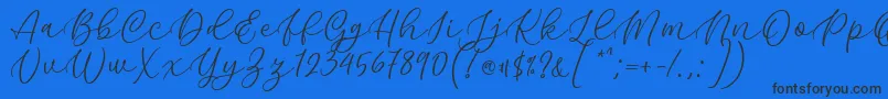 Fonte Kelidya Font by Keithzo 7NTypes – fontes pretas em um fundo azul