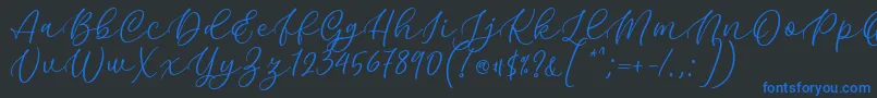 fuente Kelidya Font by Keithzo 7NTypes – Fuentes Azules Sobre Fondo Negro