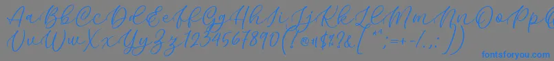 Kelidya Font by Keithzo 7NTypes-fontti – siniset fontit harmaalla taustalla