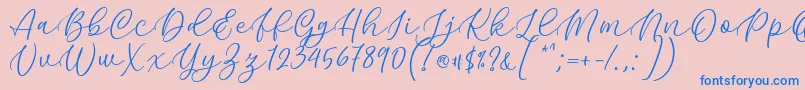 Kelidya Font by Keithzo 7NTypes Font – Blue Fonts on Pink Background