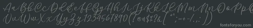 Kelidya Font by Keithzo 7NTypes-Schriftart – Graue Schriften auf schwarzem Hintergrund