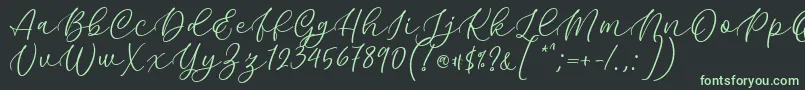 Kelidya Font by Keithzo 7NTypes Font – Green Fonts on Black Background