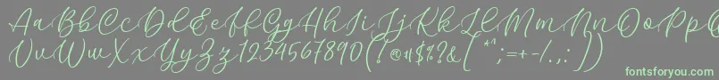 Kelidya Font by Keithzo 7NTypes Font – Green Fonts on Gray Background