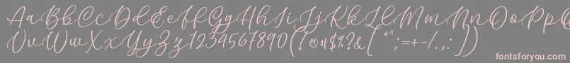 Kelidya Font by Keithzo 7NTypes Font – Pink Fonts on Gray Background