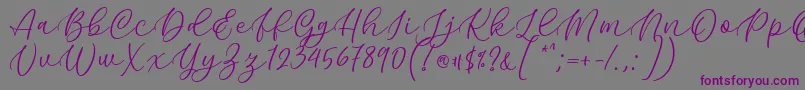 Kelidya Font by Keithzo 7NTypes Font – Purple Fonts on Gray Background