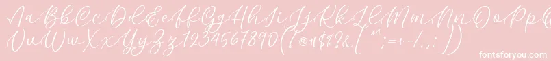 Kelidya Font by Keithzo 7NTypes Font – White Fonts on Pink Background
