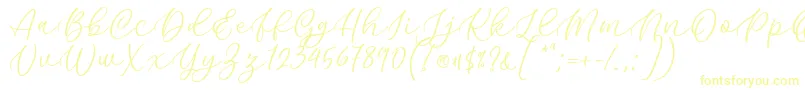 Kelidya Font by Keithzo 7NTypes Font – Yellow Fonts on White Background