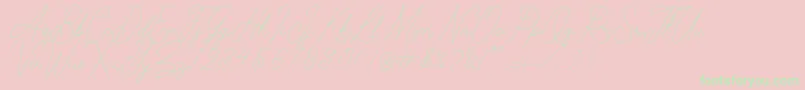 Kelony Font – Green Fonts on Pink Background