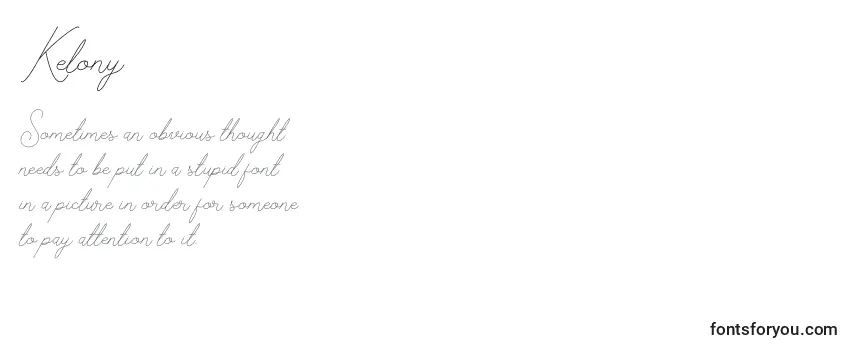 Schriftart Kelony