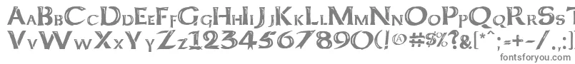 フォントKelt Caps Freehand – 白い背景に灰色の文字