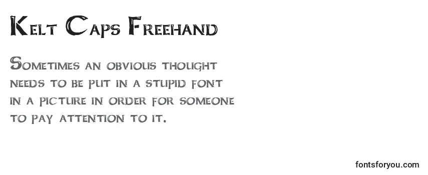 Überblick über die Schriftart Kelt Caps Freehand