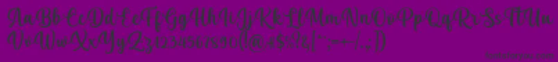 Kelya Font by 7NTypes Font – Black Fonts on Purple Background