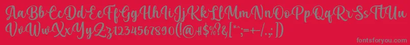 fuente Kelya Font by 7NTypes – Fuentes Grises Sobre Fondo Rojo