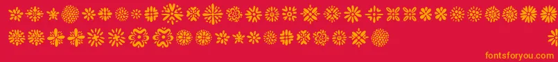 Kembang Font – Orange Fonts on Red Background