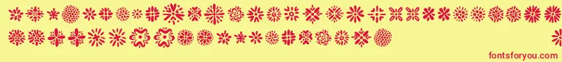Kembang Font – Red Fonts on Yellow Background