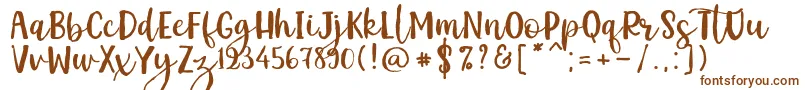 Шрифт Kemistale Regular – коричневые шрифты на белом фоне