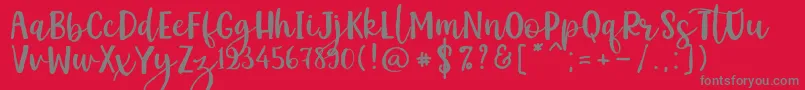 Kemistale Regular Font – Gray Fonts on Red Background