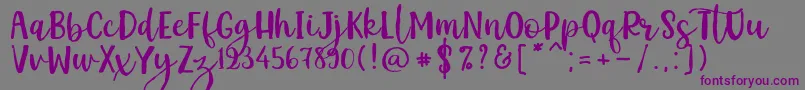 Шрифт Kemistale Regular – фиолетовые шрифты на сером фоне