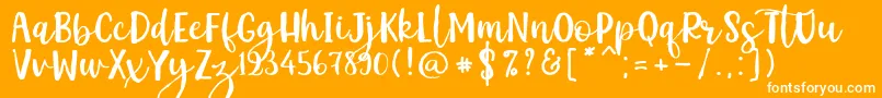 Kemistale Regular Font – White Fonts on Orange Background